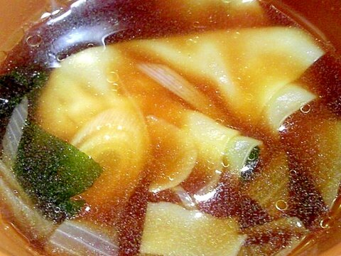 【中華ごま】茹で汁で簡単ワンタンスープ